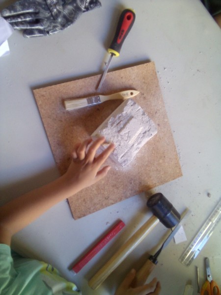 Atelier apprenti tailleur de pierre