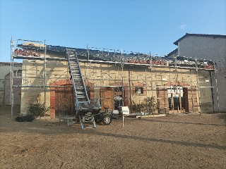 Billetterie du prieuré pendant les travaux